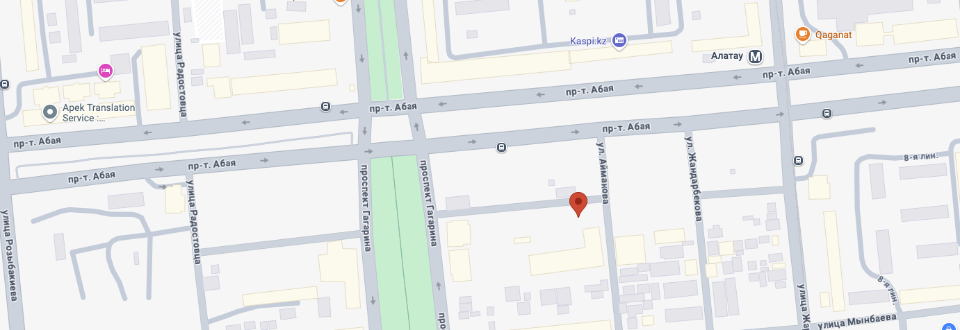 Мы на карте в Алматы